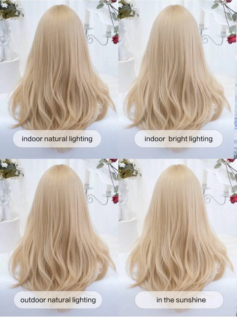 Heat Resistant Natural Wave Wigs Hair 24”